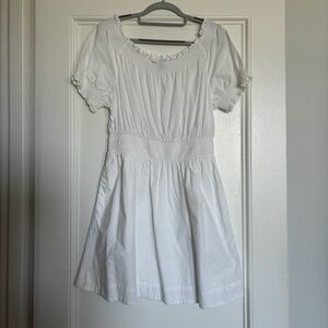 J Crew - White Off the Shoulder Dress